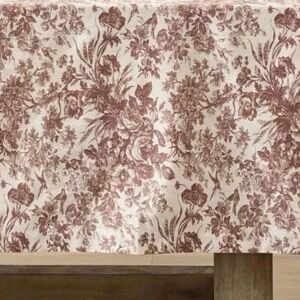NWT Pottery Barn Sorrel Toile Rustic Rosewood Organic Fall Tablecloth